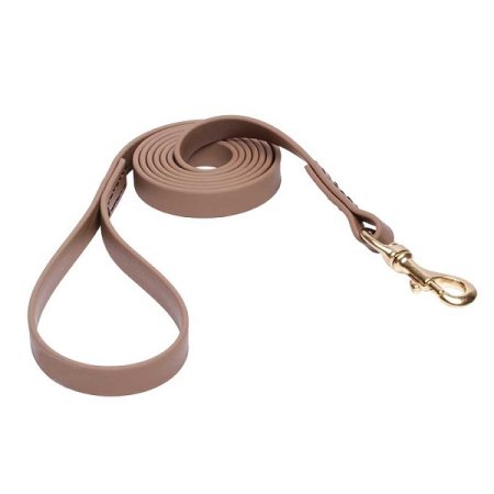 Khaki Waterproof Boxer Leash Made of Biothane