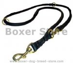 Rolled Dog Leash - Training Leather dog Leash for Boxer