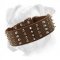 Exclusive Extra Wide Leather Boxer Collar with 4 Rows of Spikes and Studs