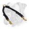 Leather Braided Boxer Leash for Walking Two Dogs