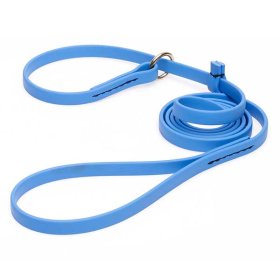 Solid Blue Biothane Boxer Leash and Collar Combo