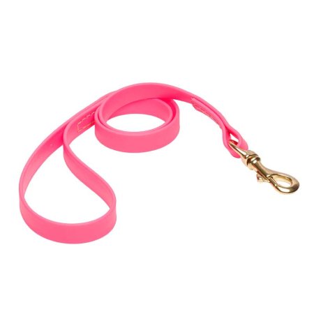 Pink Waterproof Boxer Leash Made of Biothane