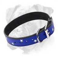 "The USA Flag" Hand-Painted Leather Collar To Prettify Your Boxer