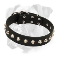 Heavy-Duty Leather Boxer Collar Buckle for Dog Training Walking