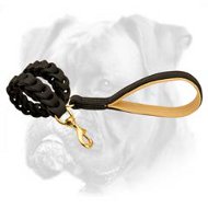 Easy in Use Anti-Pulling Leather Canine Lead for Boxer Breed