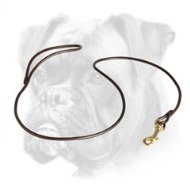 Show Round Leather Dog Leash for Boxer