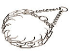 Chrome Plated Steel Pinch Prong Collar for Boxer - 1/6 inch (3.99 mm)