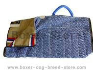 Boxer bite sleeve cover made of French linen with handle