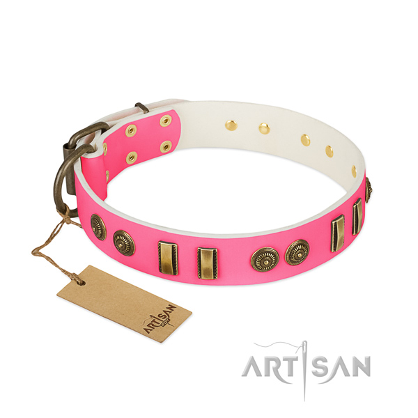 Handmade leather collar for your doggie