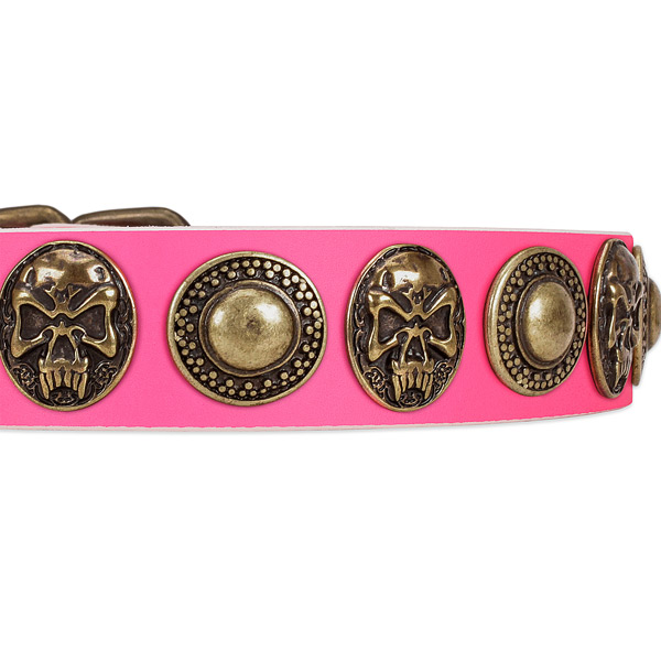 Strong fittings on genuine leather dog collar for your dog