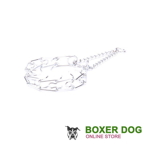 Top quality chrome plated prong collar for training