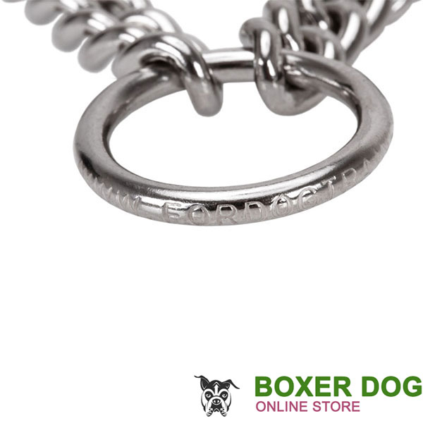 Top notch chrome plated pinch collar for disobedient dogs