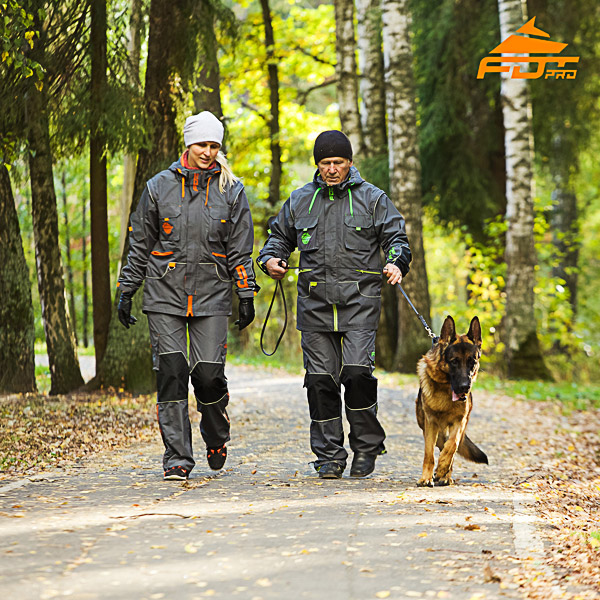 Unisex Durable Dog Training Suit for Men and Women with Reflective Trim