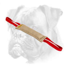 Durable jute training bite tug with handle