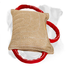 Heavy stuffed Boxer bite pad of jute