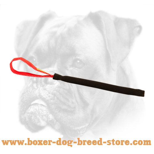 Puppy Training French Linen Boxer Bite Tug With Handle