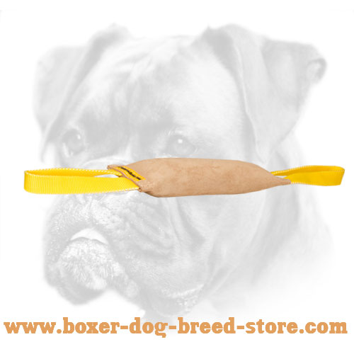Ultra Leather Dog Tug Toy with 2 handle for Boxer