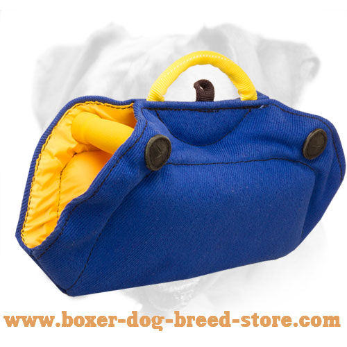 French Linen Boxer Bite Builder with Inside Handles