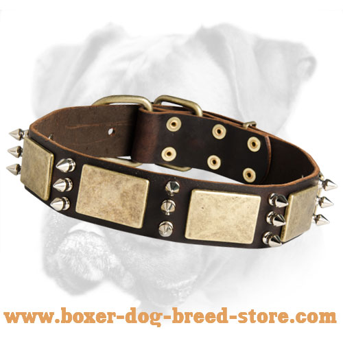 26 inch leather dog hot sale collar