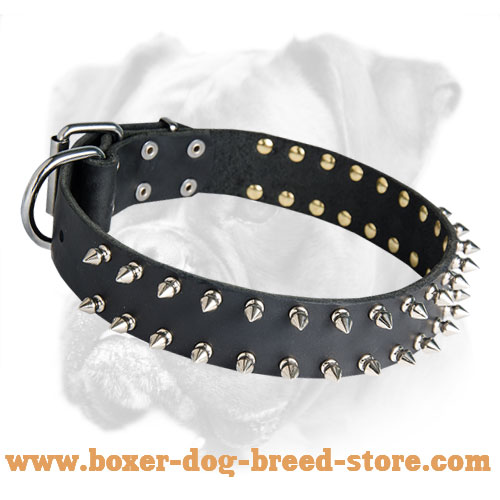 Black Brushed Leather Pet Collar