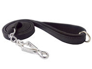Boxer Flat Leather Leash with Quick Release Snap Hook