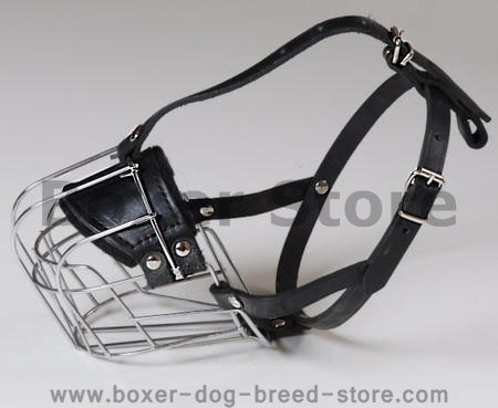 wire basket dog muzzle for boxers