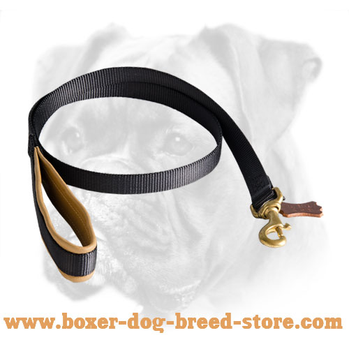 Nylon Boxer Leash with Support Material on The Handle