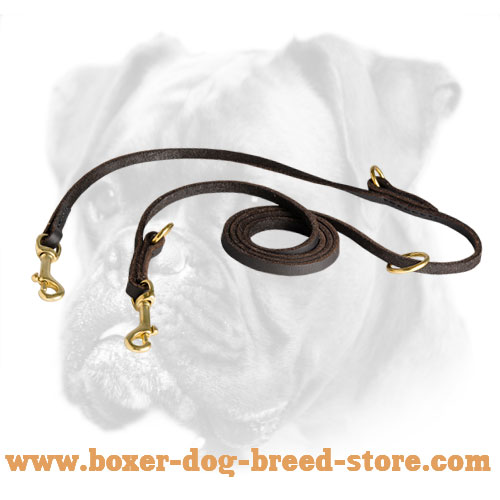 High Quality Leather Boxer Leash