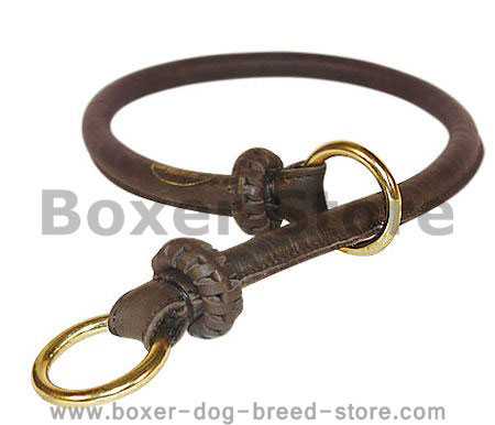 Super Durable Round Choke Collar for Boxer Breed