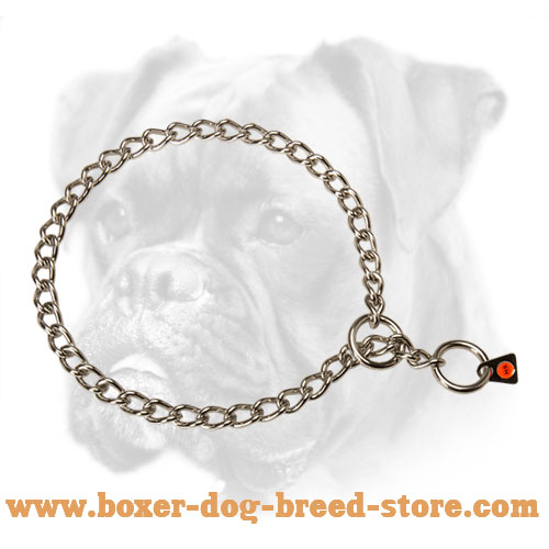 Stainless Steel Choke Boxer Collar of High Quality - 1/9 inch (3 mm)